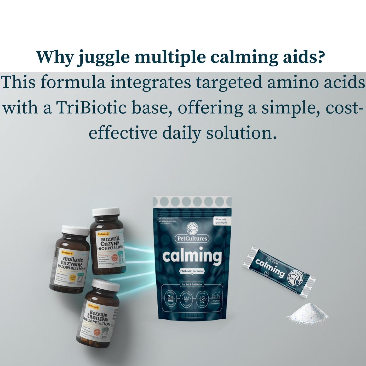 PetCultures Advanced Calming Tribiotic Formula for Dogs