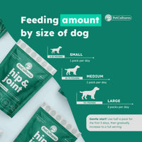 Science-backed ingredients: Glucosamine, Chondroitin, and MSM for canine joint relief.